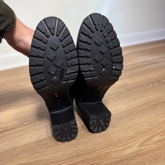 Timberland Women’s Allington 5” Hiker Heel Boot Black Leather A26AW Size 9 - Picture 8 of 10